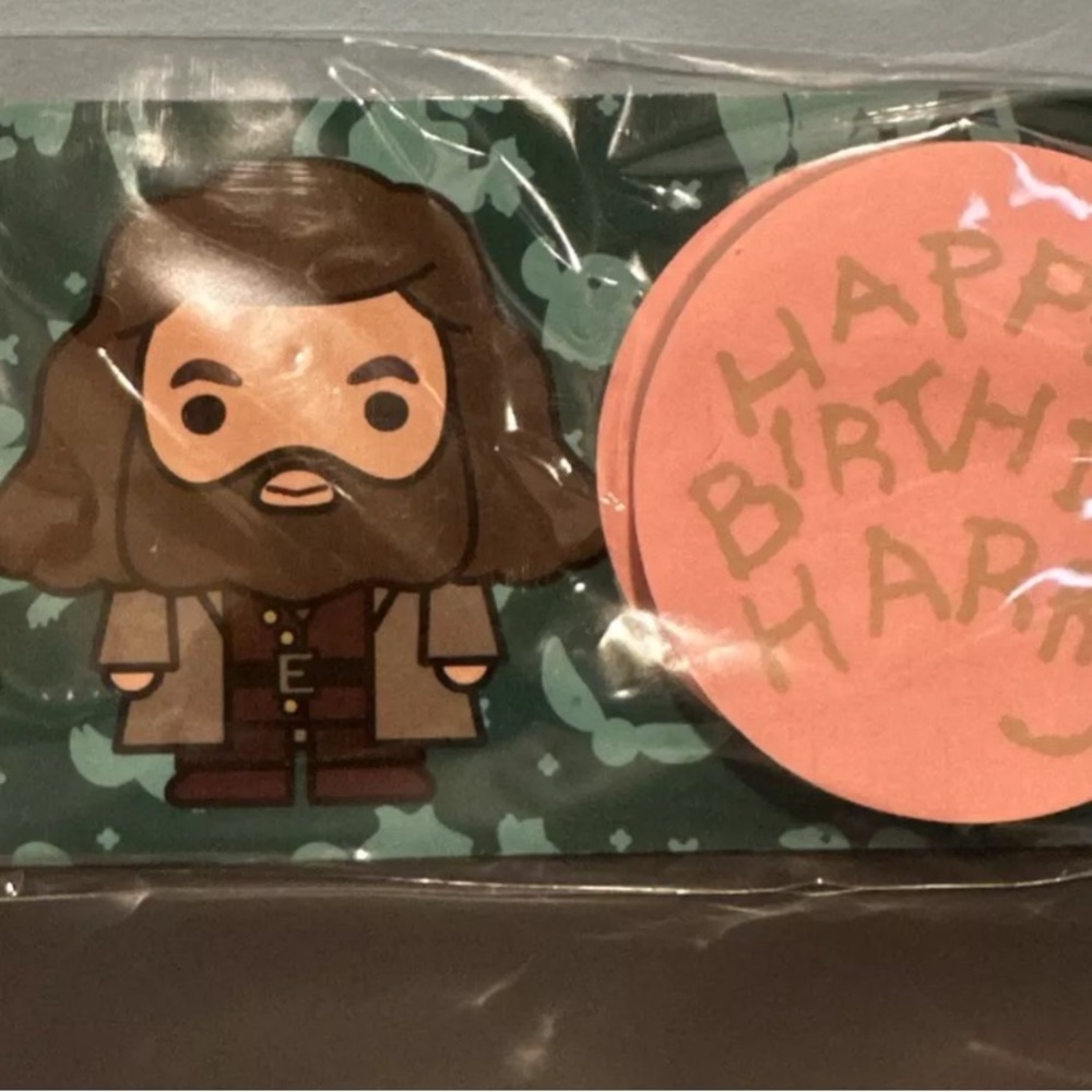 New Harry Potter Wizarding World Loot Crate Note Pad Happy Birthday Harry Hagrid